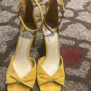 Vince Camuto Yellow Stiletto Heels with Knot Detail